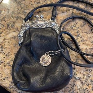 Brighton small cross body black leather
